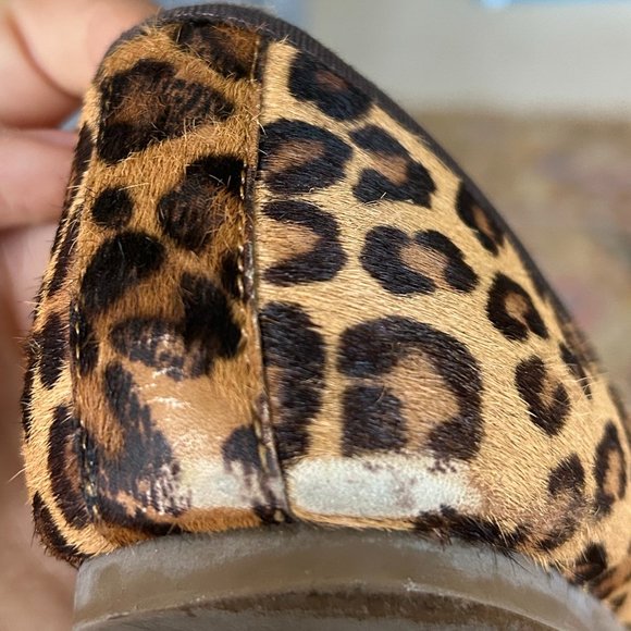 Banana Republic Calf Hair Leopard Flats with Bow Size 8 - Picture 5 of 6